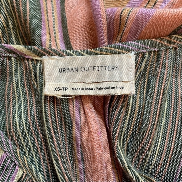 UO Shapeless Gauzy Striped Jumpsuit - Picture 7 of 8